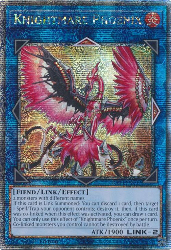 [QUARTER CENTURY RARE] Knightmare Phoenix (Quarter Century Secret Rare) - (RA03-EN042) - 1st Edition