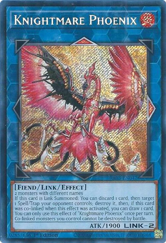 [SECRET RARE] Knightmare Phoenix (Secret Rare) - (RA03-EN042) - 1st Edition