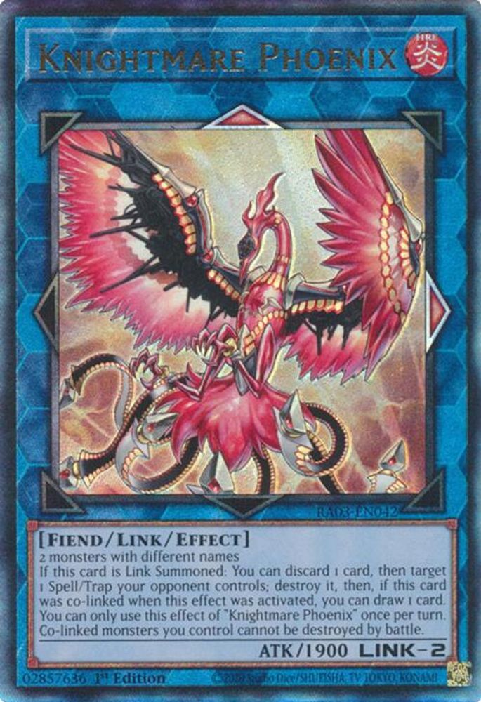 [ULTIMATE RARE] Knightmare Phoenix (PUR) - (RA03-EN042) - 1st Edition