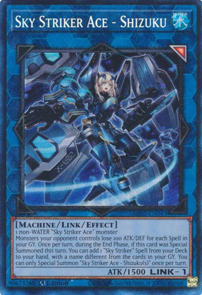 [COLLECTOR RARE] Sky Striker Ace - Shizuku (PCR) - (RA03-EN043) - 1st Edition