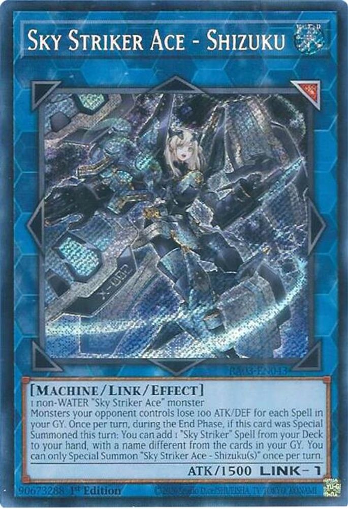 [SECRET RARE] Sky Striker Ace - Shizuku (Secret Rare) - (RA03-EN043) - 1st Edition