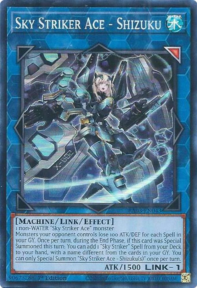 [SUPER RARE] Sky Striker Ace - Shizuku - (RA03-EN043) - 1st Edition