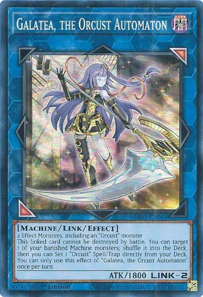 [SUPER RARE] Galatea, the Orcust Automaton - (RA03-EN044) - 1st Edition