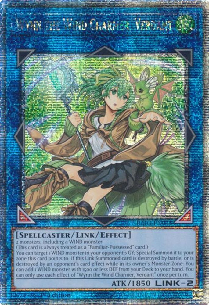 [QUARTER CENTURY RARE] Wynn the Wind Charmer, Verdant (Quarter Century Secret Rare) - (RA03-EN045) - 1st Edition