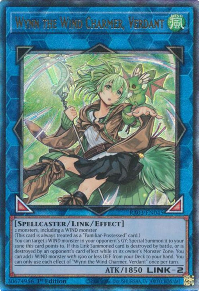 [ULTIMATE RARE] Wynn the Wind Charmer, Verdant (PUR) - (RA03-EN045) - 1st Edition