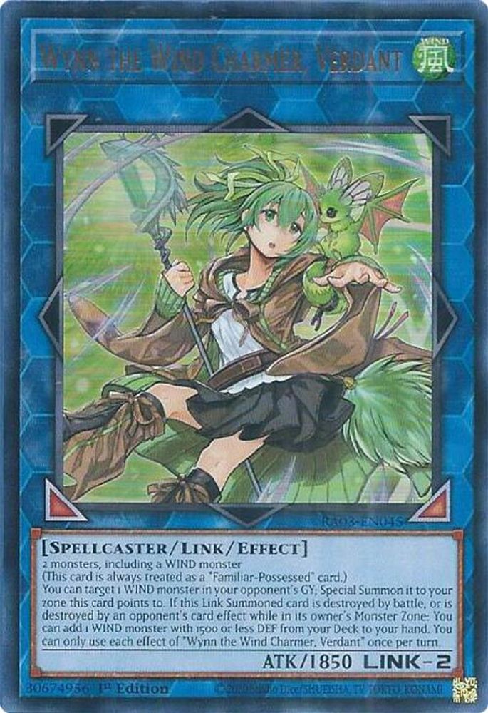 [ULTRA RARE] Wynn the Wind Charmer, Verdant (UR) - (RA03-EN045) - 1st Edition