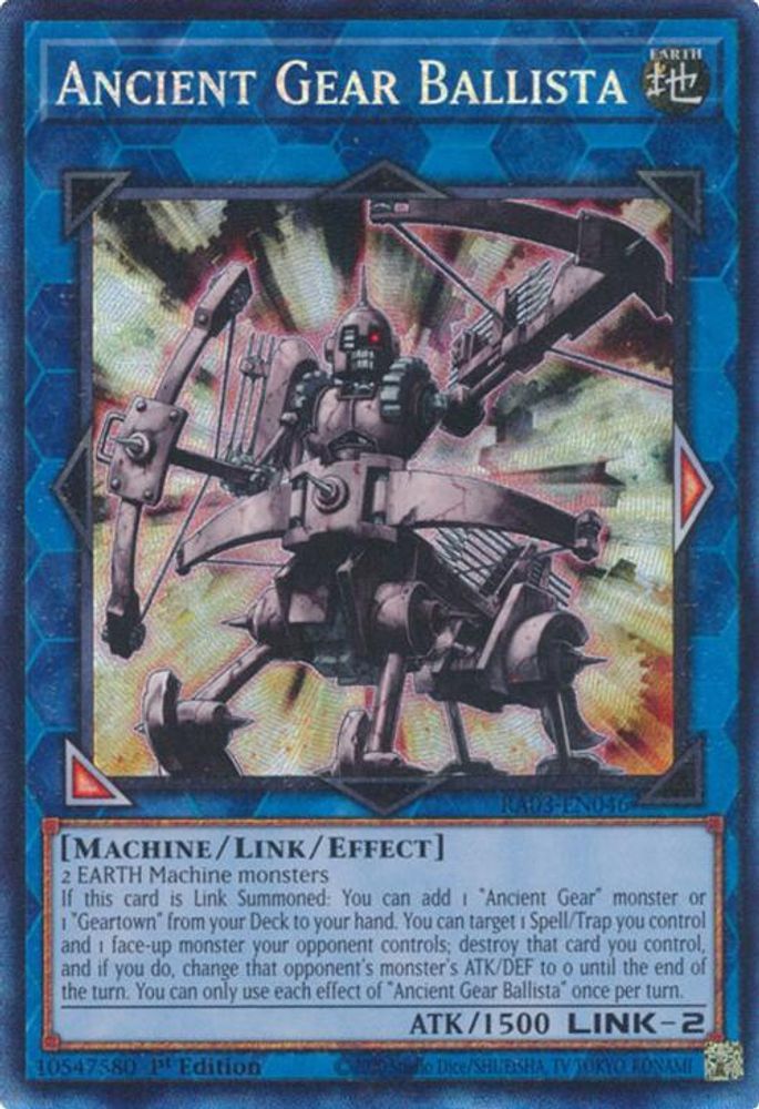 [COLLECTOR RARE] Ancient Gear Ballista (PCR) - (RA03-EN046) - 1st Edition