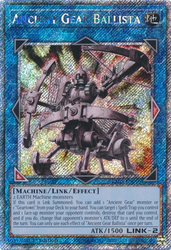 [PLATINUM RARE] Ancient Gear Ballista (Platinum Secret Rare) - (RA03-EN046) - 1st Edition