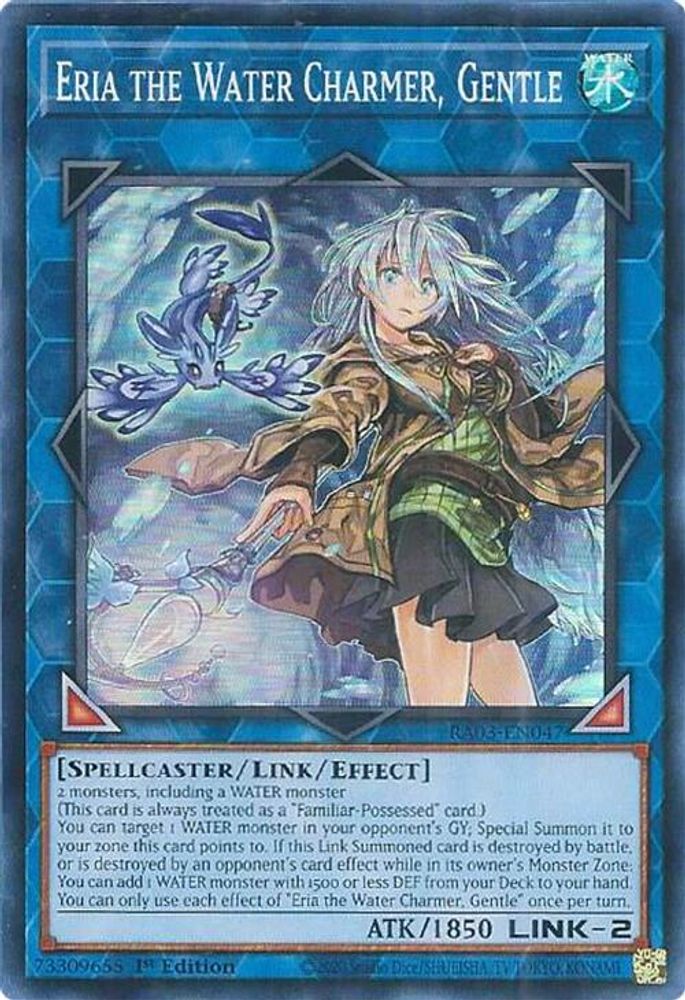 [SUPER RARE] Eria the Water Charmer, Gentle - (RA03-EN047) - 1st Edition