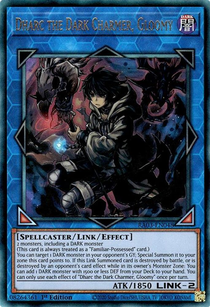 [ULTIMATE RARE] Dharc the Dark Charmer, Gloomy (PUR) - (RA03-EN048) - 1st Edition
