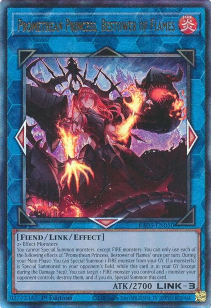 [ULTIMATE RARE] Promethean Princess, Bestower of Flames (PUR) - (RA03-EN050) - 1st Edition