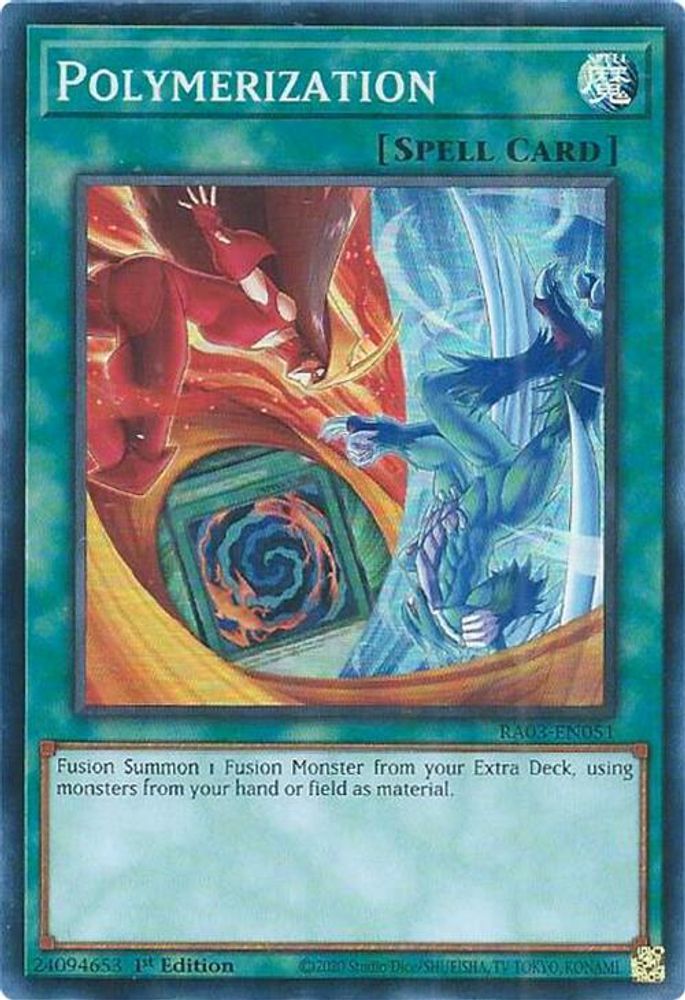 [SUPER RARE] Polymerization (B) (HERO Art) - (RA03-EN051) - 1st Edition