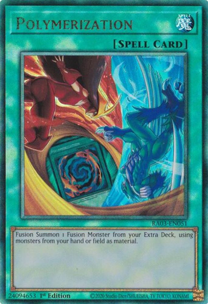 [ULTIMATE RARE] Polymerization (B) (HERO Art) (PUR) - (RA03-EN051) - 1st Edition