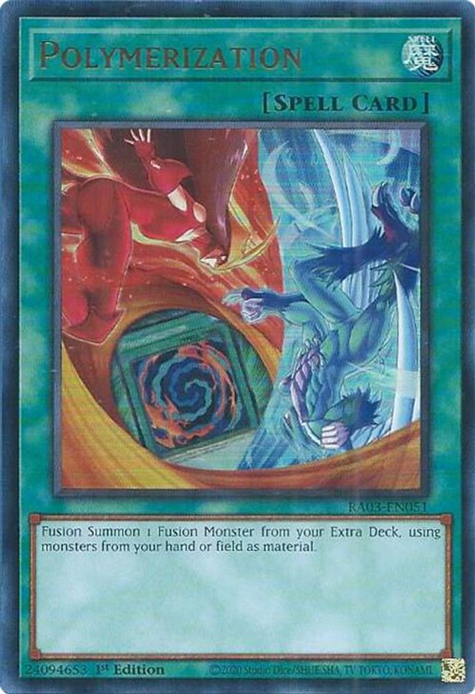 [ULTRA RARE] Polymerization (B) (HERO Art) (UR) - (RA03-EN051) - 1st Edition