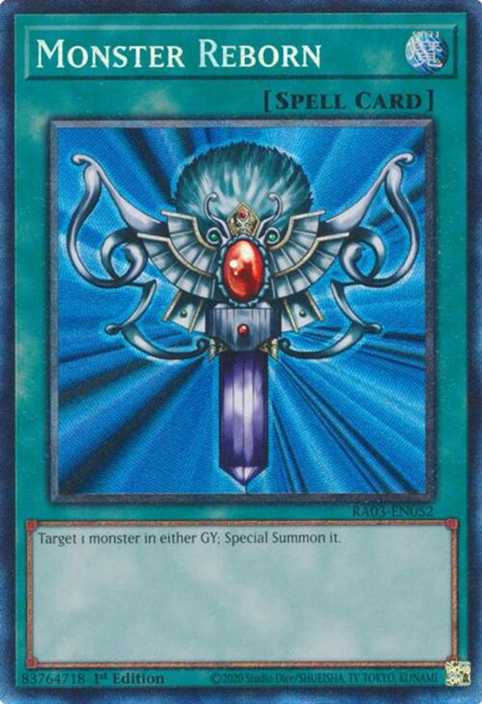 [COLLECTOR RARE] Monster Reborn (PCR) - (RA03-EN052) - 1st Edition