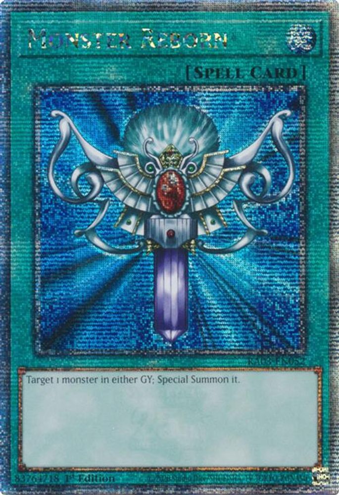 [QUARTER CENTURY RARE] Monster Reborn (Quarter Century Secret Rare) - (RA03-EN052) - 1st Edition