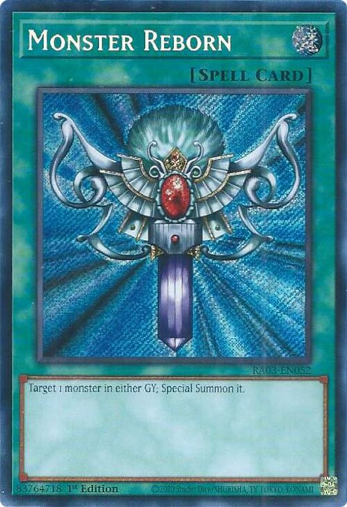 [SECRET RARE] Monster Reborn (Secret Rare) - (RA03-EN052) - 1st Edition
