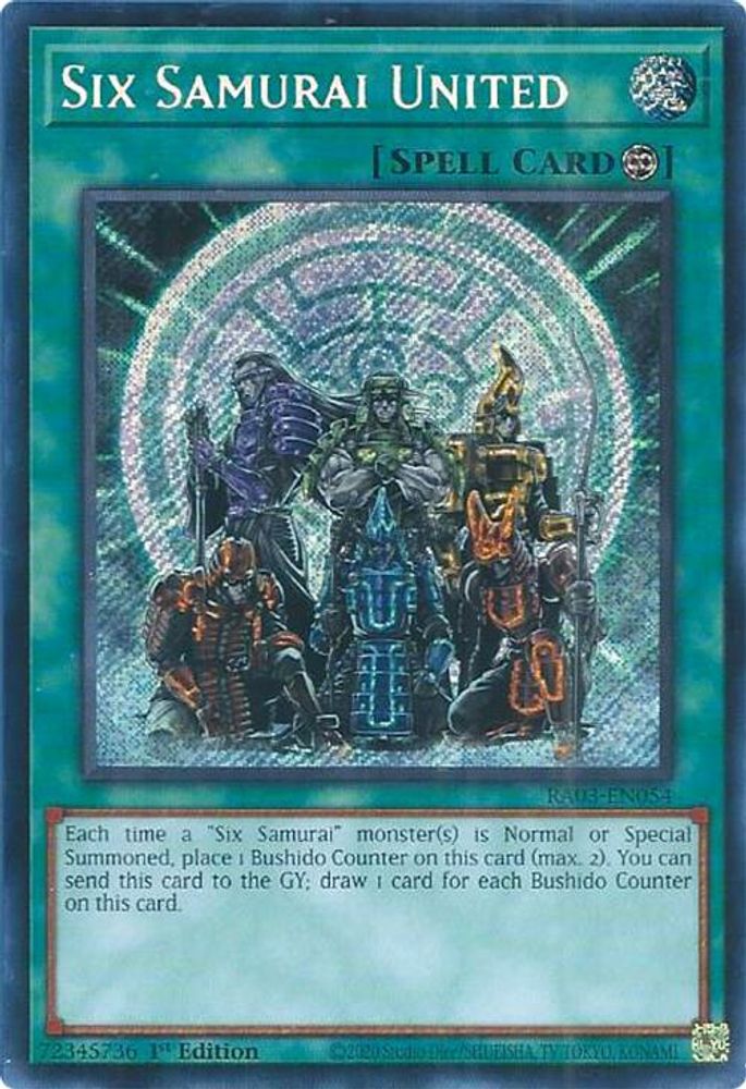 [SECRET RARE] Six Samurai United (Secret Rare) - (RA03-EN054) - 1st Edition