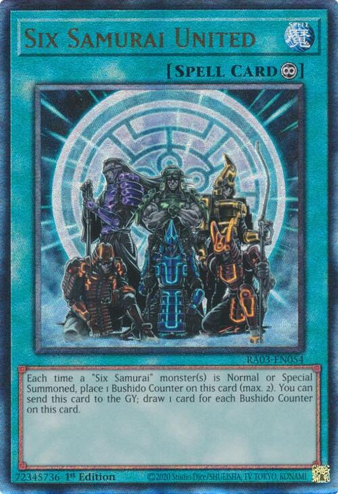 [ULTIMATE RARE] Six Samurai United (PUR) - (RA03-EN054) - 1st Edition