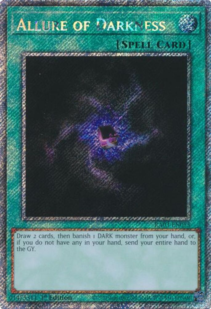 [PLATINUM RARE] Allure of Darkness (Platinum Secret Rare) - (RA03-EN055) - 1st Edition