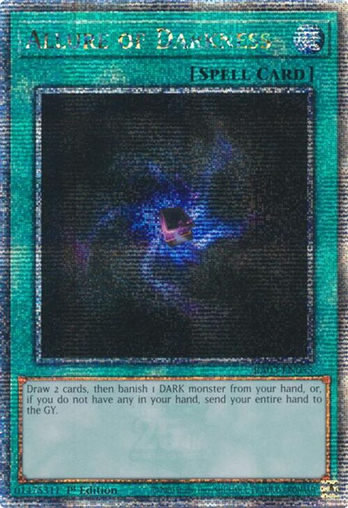 [QUARTER CENTURY RARE] Allure of Darkness (Quarter Century Secret Rare) - (RA03-EN055) - 1st Edition