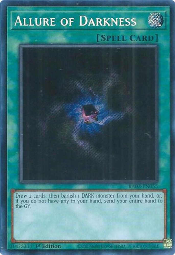 [SECRET RARE] Allure of Darkness (Secret Rare) - (RA03-EN055) - 1st Edition