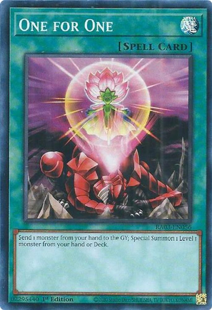 [SUPER RARE] One for One - (RA03-EN056) - 1st Edition