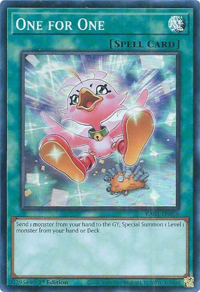[ALTERANTE ART] [SUPER RARE] One for One - (RA03-EN056) - 1st Edition