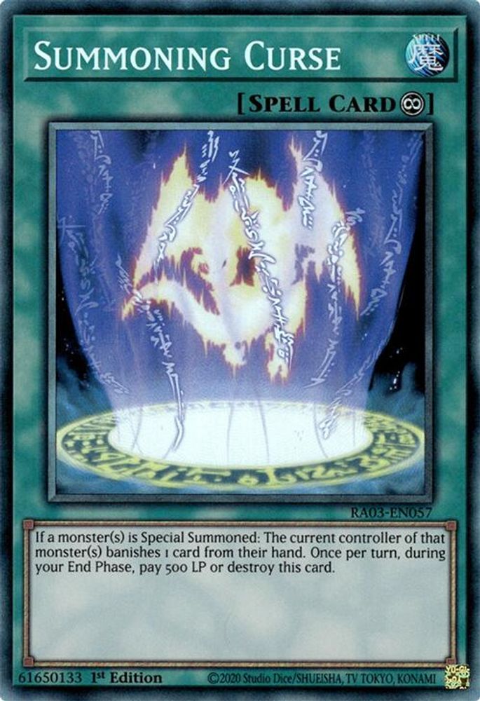 [COLLECTOR RARE] Summoning Curse (PCR) - (RA03-EN057) - 1st Edition