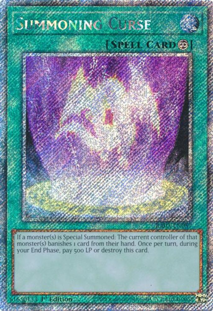 [PLATINUM RARE] Summoning Curse (Platinum Secret Rare) - (RA03-EN057) - 1st Edition