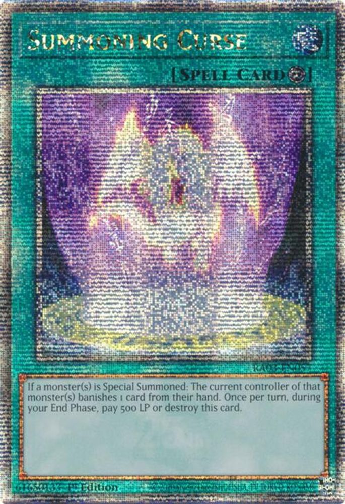[QUARTER CENTURY RARE] Summoning Curse (Quarter Century Secret Rare) - (RA03-EN057) - 1st Edition