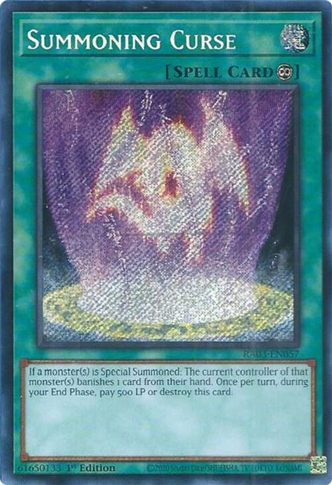 [SECRET RARE] Summoning Curse (Secret Rare) - (RA03-EN057) - 1st Edition