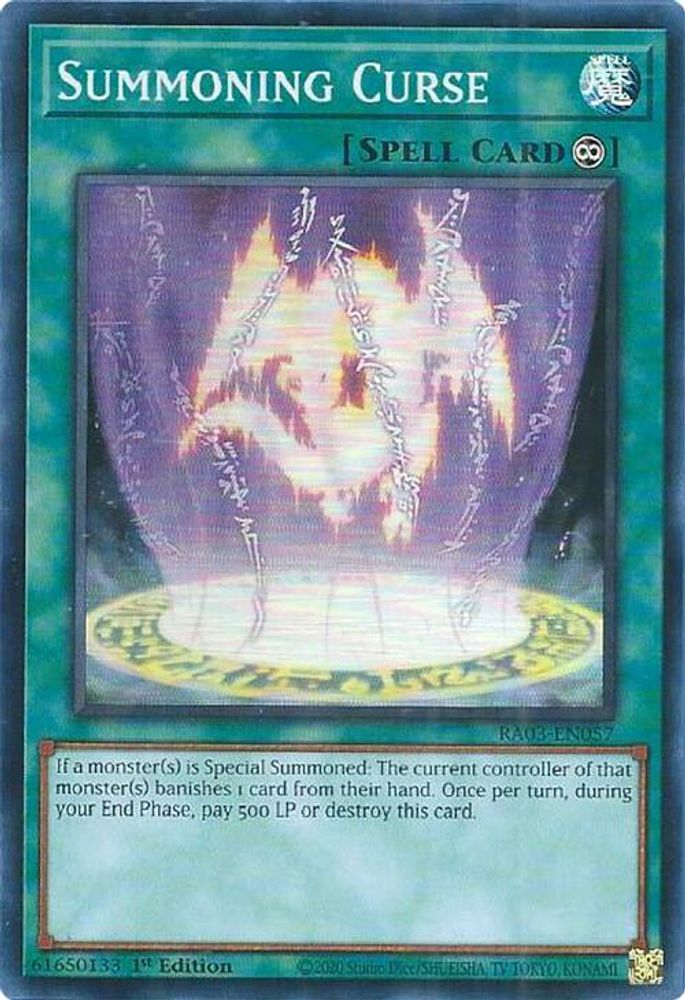 [SUPER RARE] Summoning Curse - (RA03-EN057) - 1st Edition
