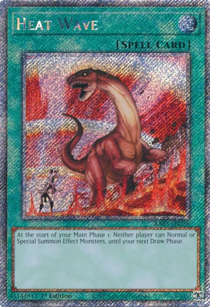 [PLATINUM RARE] Heat Wave (Platinum Secret Rare) - (RA03-EN058) - 1st Edition