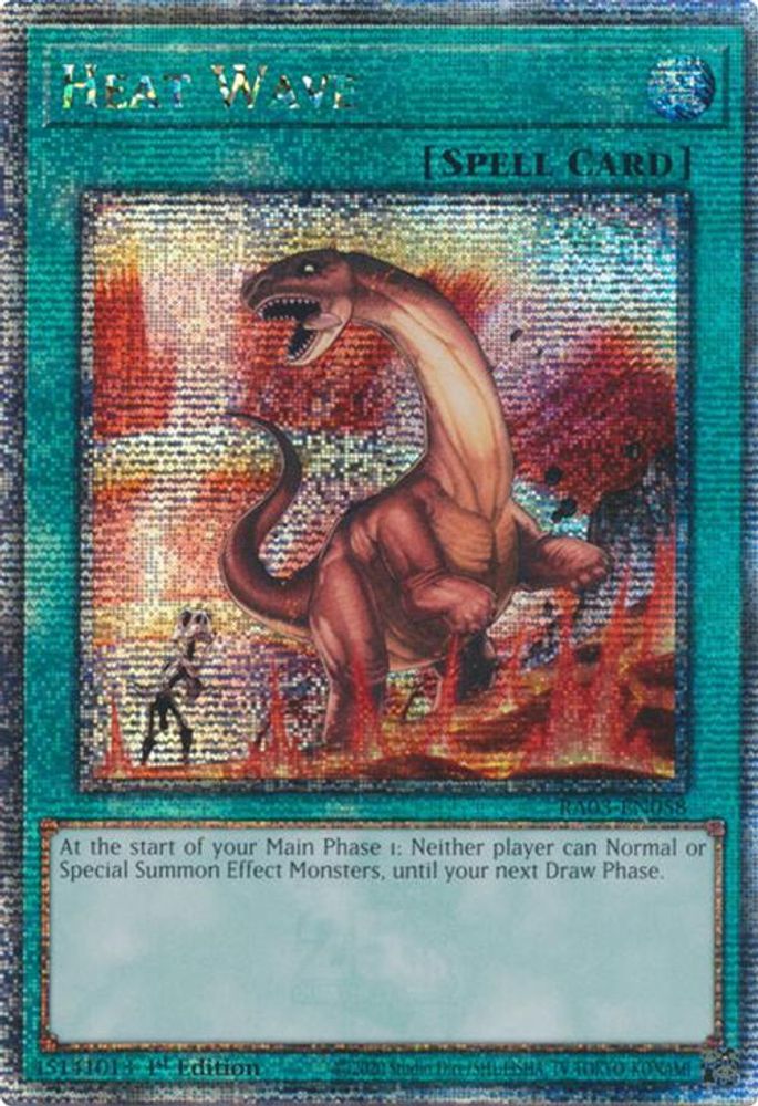 [QUARTER CENTURY RARE] Heat Wave (Quarter Century Secret Rare) - (RA03-EN058) - 1st Edition