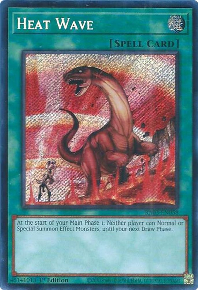 [SECRET RARE] Heat Wave (Secret Rare) - (RA03-EN058) - 1st Edition