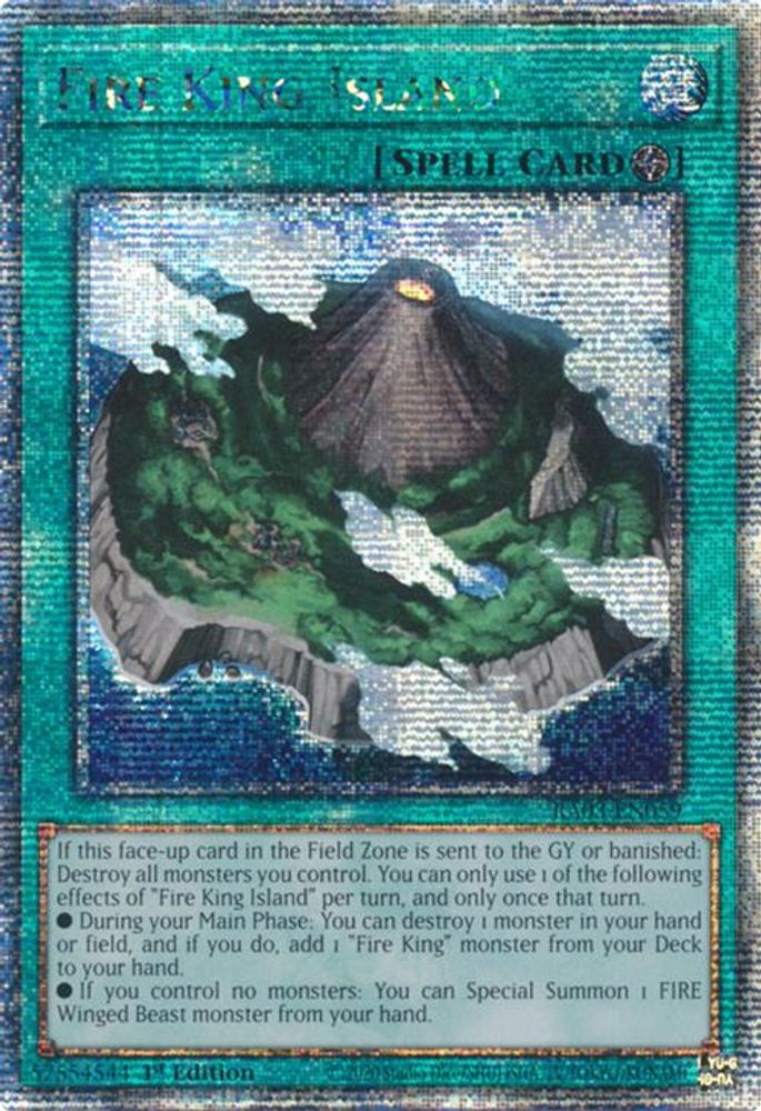 [QUARTER CENTURY RARE] Fire King Island (Quarter Century Secret Rare) - (RA03-EN059) - 1st Edition
