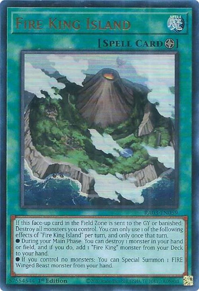 [ULTRA RARE] Fire King Island (UR) - (RA03-EN059) - 1st Edition