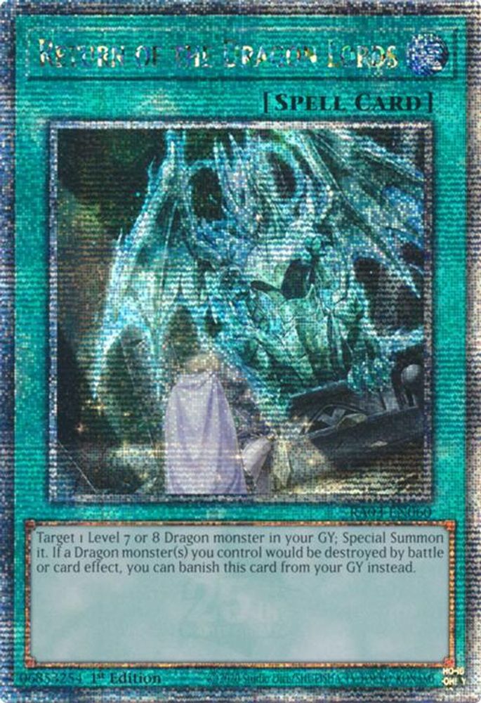 [QUARTER CENTURY RARE] Return of the Dragon Lords (Quarter Century Secret Rare) - (RA03-EN060) - 1st Edition