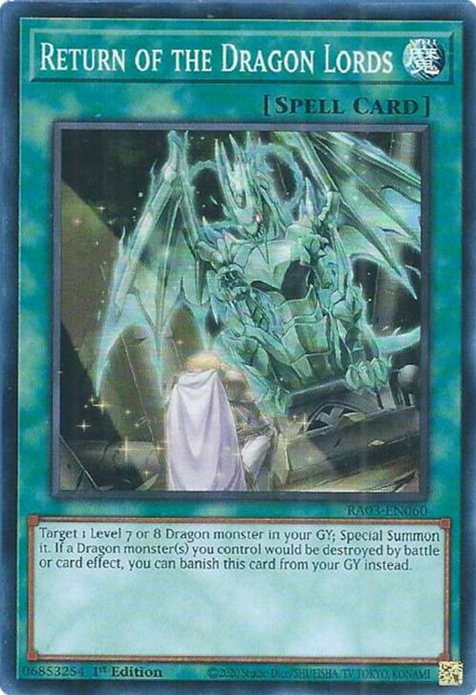 [SUPER RARE] Return of the Dragon Lords - (RA03-EN060) - 1st Edition