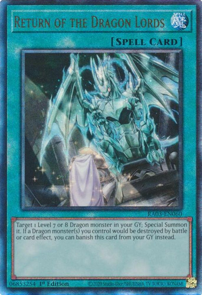 [ULTIMATE RARE] Return of the Dragon Lords (PUR) - (RA03-EN060) - 1st Edition