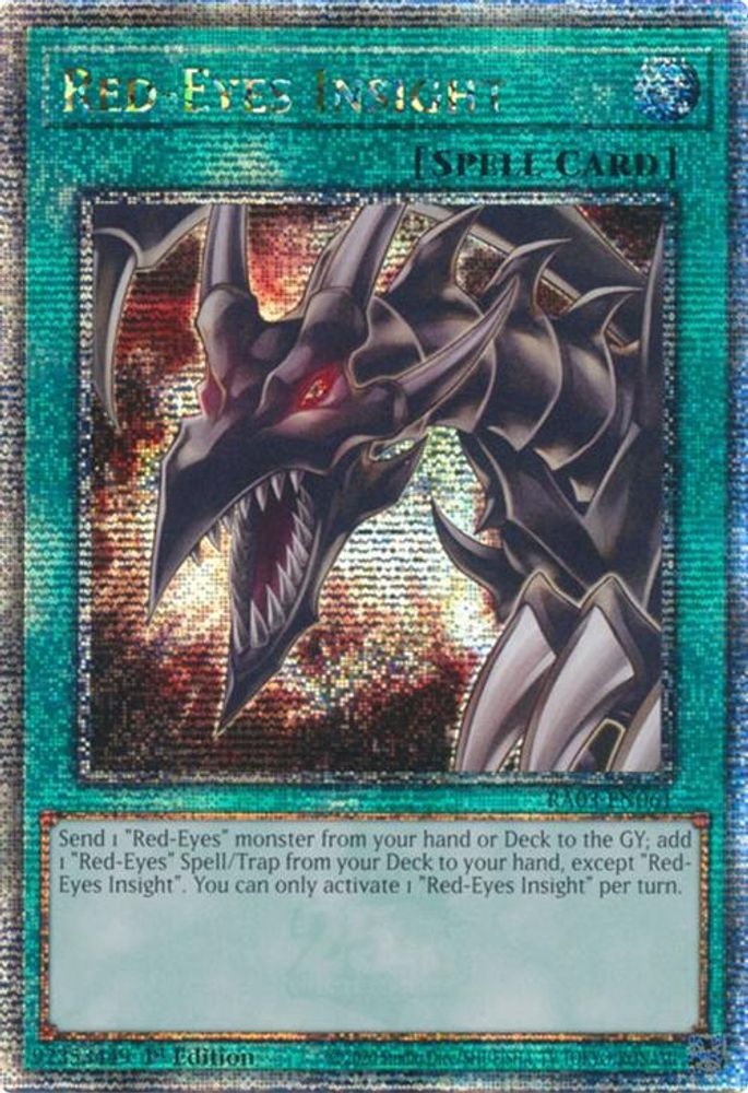 [QUARTER CENTURY RARE] Red-Eyes Insight (Quarter Century Secret Rare) - (RA03-EN061) - 1st Edition