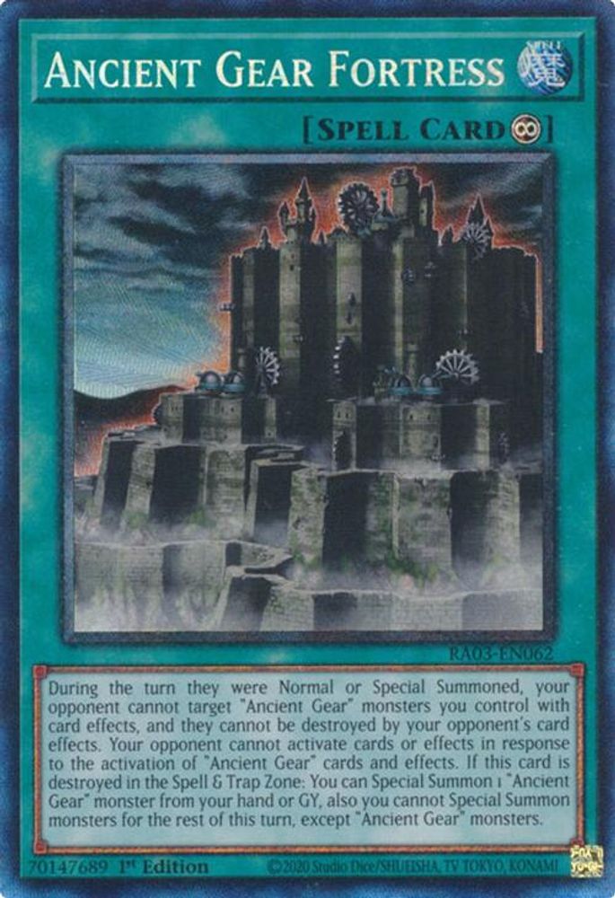 [COLLECTOR RARE] Ancient Gear Fortress (PCR) - (RA03-EN062) - 1st Edition