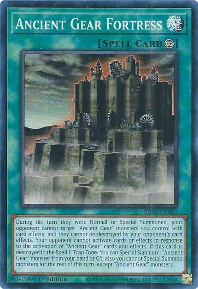 [SUPER RARE] Ancient Gear Fortress - (RA03-EN062) - 1st Edition