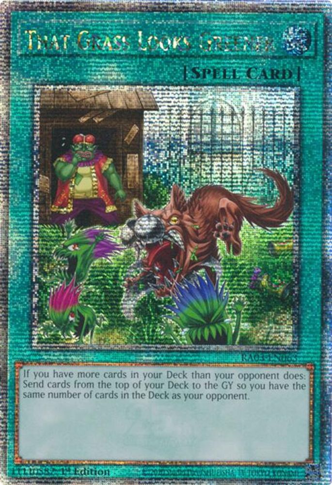 [QUARTER CENTURY RARE] That Grass Looks Greener (Quarter Century Secret Rare) - (RA03-EN063) - 1st Edition