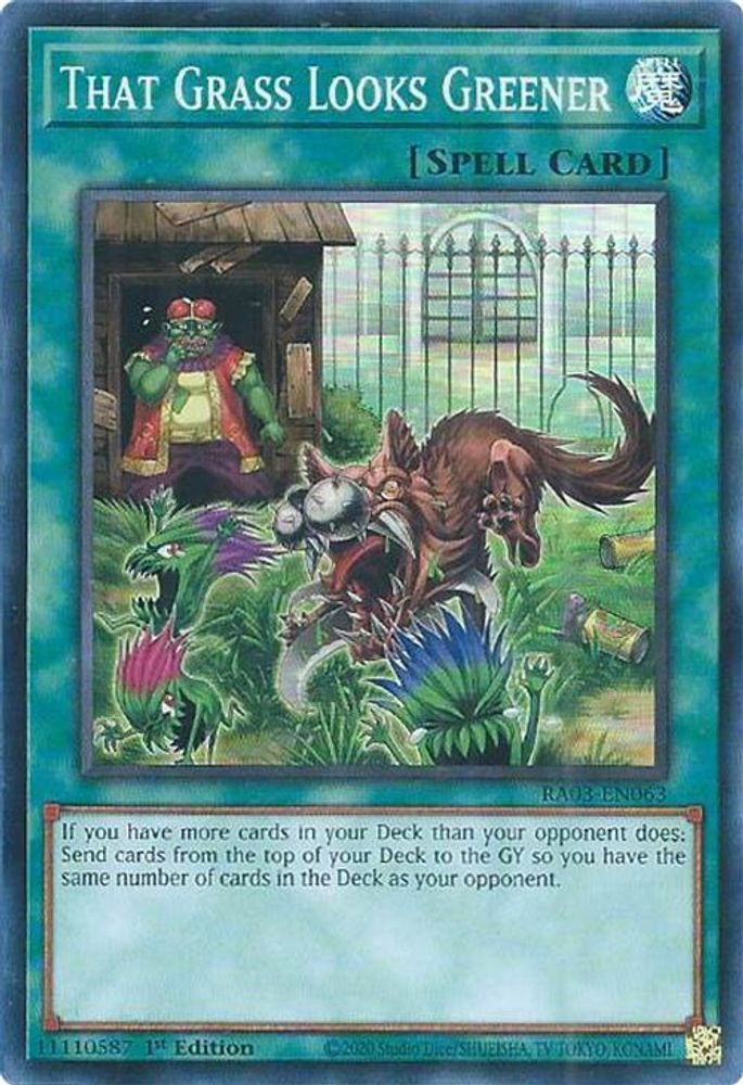[SUPER RARE] That Grass Looks Greener - (RA03-EN063) - 1st Edition