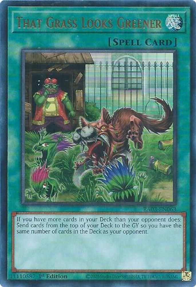 [ULTRA RARE] That Grass Looks Greener (UR) - (RA03-EN063) - 1st Edition