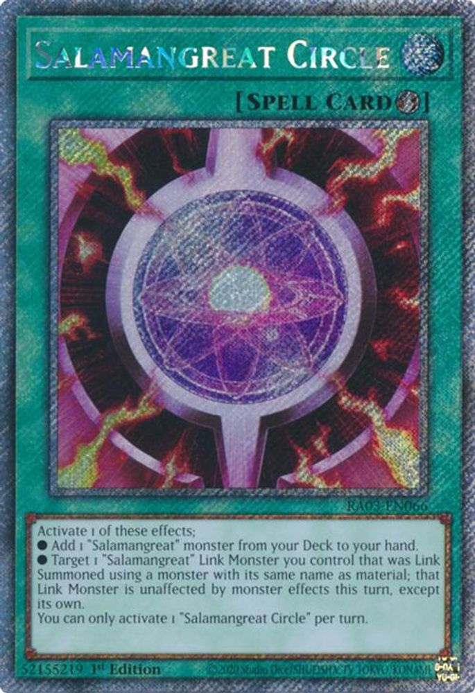 [PLATINUM RARE] Salamangreat Circle (Platinum Secret Rare) - (RA03-EN066) - 1st Edition