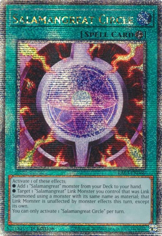 [QUARTER CENTURY RARE] Salamangreat Circle (Quarter Century Secret Rare) - (RA03-EN066) - 1st Edition