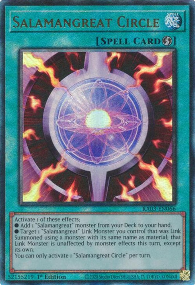 [ULTIMATE RARE] Salamangreat Circle (PUR) - (RA03-EN066) - 1st Edition